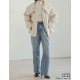 ビッグカラーフェイクレザーパイピングフレアボアコート | Re:EDIT | 詳細画像17