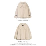 ビッグカラーフェイクレザーパイピングフレアボアコート | Re:EDIT | 詳細画像18