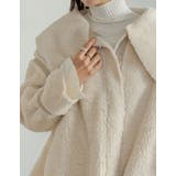 ビッグカラーフェイクレザーパイピングフレアボアコート | Re:EDIT | 詳細画像21