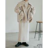 ビッグカラーフェイクレザーパイピングフレアボアコート | Re:EDIT | 詳細画像26