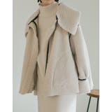 ビッグカラーフェイクレザーパイピングフレアボアコート | Re:EDIT | 詳細画像27