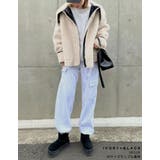 ビッグカラーフェイクレザーパイピングフレアボアコート | Re:EDIT | 詳細画像31