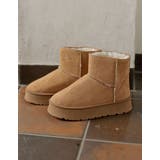 ベージュ(504) | [大きいサイズ有]厚底ショートムートンブーツ | Re:EDIT