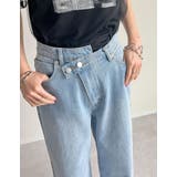 [低身長/高身長/大きいサイズ有]クロスウエストストレートコットンデニムパンツ | Re:EDIT | 詳細画像14 