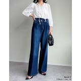 [低身長/高身長/大きいサイズ有]クロスウエストストレートコットンデニムパンツ | Re:EDIT | 詳細画像17 