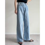 [低身長/高身長/大きいサイズ有]クロスウエストストレートコットンデニムパンツ | Re:EDIT | 詳細画像4 