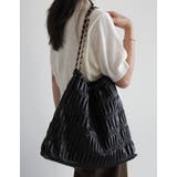 ブラック(001) | ポーチ付きプリーツチェーンストラップバッグ | Re:EDIT