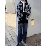 フラワー柄オーバーサイズ起毛シャギーニットカーディガン | Re:EDIT | 詳細画像23