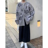 フラワー柄オーバーサイズ起毛シャギーニットカーディガン | Re:EDIT | 詳細画像25