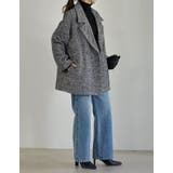 ヘリンボーンダブルジャケットコート | Re:EDIT | 詳細画像9