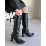 [大きいサイズ有]フェイクレザーポインテッドトゥヒールロングブーツ | Re:EDIT | 詳細画像6 