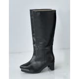 [大きいサイズ有]フェイクレザーポインテッドトゥヒールロングブーツ | Re:EDIT | 詳細画像8 