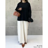 異素材切り替えキャンディースリーブ裏毛トップス | Re:EDIT | 詳細画像12