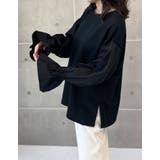 異素材切り替えキャンディースリーブ裏毛トップス | Re:EDIT | 詳細画像13