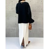 異素材切り替えキャンディースリーブ裏毛トップス | Re:EDIT | 詳細画像14