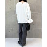 異素材切り替えキャンディースリーブ裏毛トップス | Re:EDIT | 詳細画像8