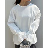 異素材切り替えキャンディースリーブ裏毛トップス | Re:EDIT | 詳細画像25