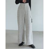 [低身長/高身長サイズ有]ツイードライクカットソーカーゴパンツ | Re:EDIT | 詳細画像4 