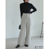 [低身長/高身長サイズ有]ツイードライクカットソーカーゴパンツ | Re:EDIT | 詳細画像9 