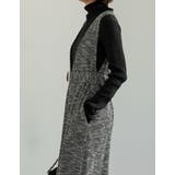 [低身長サイズ有]カットツイードウエストベルト付きジャンパースカート | Re:EDIT | 詳細画像16 