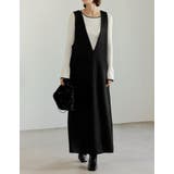 [低身長サイズ有]カットツイードウエストベルト付きジャンパースカート | Re:EDIT | 詳細画像22 