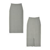 [低身長サイズ有]前後2WAYラメリブニットナロースカート | Re:EDIT | 詳細画像32 