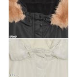 2WAYリサイクルタフタバックフリルデザインフェイクファーフード付き中綿ミドルコ… | Re:EDIT | 詳細画像19