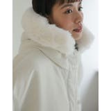 2WAYリサイクルタフタバックフリルデザインフェイクファーフード付き中綿ミドルコ… | Re:EDIT | 詳細画像14