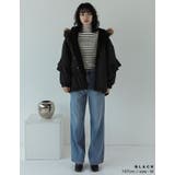 2WAYリサイクルタフタバックフリルデザインフェイクファーフード付き中綿ミドルコ… | Re:EDIT | 詳細画像5