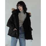 2WAYリサイクルタフタバックフリルデザインフェイクファーフード付き中綿ミドルコ… | Re:EDIT | 詳細画像6