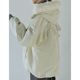 2WAYリサイクルタフタバックフリルデザインフェイクファーフード付き中綿ミドルコ… | Re:EDIT | 詳細画像24