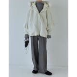 2WAYリサイクルタフタバックフリルデザインフェイクファーフード付き中綿ミドルコ… | Re:EDIT | 詳細画像27