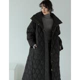 中綿リサイクルタフタキルティングスタンドカラーフレアロングコート | Re:EDIT | 詳細画像11