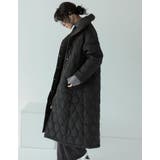 中綿リサイクルタフタキルティングスタンドカラーフレアロングコート | Re:EDIT | 詳細画像12