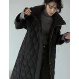 中綿リサイクルタフタキルティングスタンドカラーフレアロングコート | Re:EDIT | 詳細画像13