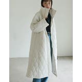 中綿リサイクルタフタキルティングスタンドカラーフレアロングコート | Re:EDIT | 詳細画像15