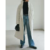 中綿リサイクルタフタキルティングスタンドカラーフレアロングコート | Re:EDIT | 詳細画像3