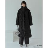 中綿リサイクルタフタキルティングスタンドカラーフレアロングコート | Re:EDIT | 詳細画像5