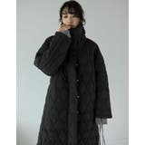 中綿リサイクルタフタキルティングスタンドカラーフレアロングコート | Re:EDIT | 詳細画像6