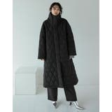 中綿リサイクルタフタキルティングスタンドカラーフレアロングコート | Re:EDIT | 詳細画像7