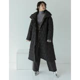 中綿リサイクルタフタキルティングスタンドカラーフレアロングコート | Re:EDIT | 詳細画像10