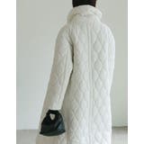 中綿リサイクルタフタキルティングスタンドカラーフレアロングコート | Re:EDIT | 詳細画像23