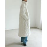 中綿リサイクルタフタキルティングスタンドカラーフレアロングコート | Re:EDIT | 詳細画像24