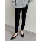 [低身長/大きいサイズ有]パールorビジュー裏微起毛ストレッチスキニーパンツ | Re:EDIT | 詳細画像5 