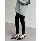 [低身長/大きいサイズ有]パールorビジュー裏微起毛ストレッチスキニーパンツ | Re:EDIT | 詳細画像8 