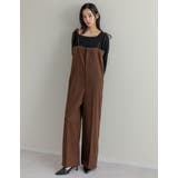 ブラウン(505) | [低身長/高身長サイズ有][入卒式 セレモニー]ウールタッチリボンサロペット | Re:EDIT