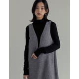 [新色追加][低身長サイズ有]ミラノリブ変形キーネックＩラインニットワンピース | Re:EDIT | 詳細画像11 