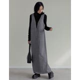 [新色追加][低身長サイズ有]ミラノリブ変形キーネックＩラインニットワンピース | Re:EDIT | 詳細画像8 