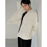 アイボリー(003) | フェイクファーパールモチーフノーカラーコート | Re:EDIT