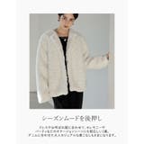 フェイクファーパールモチーフノーカラーコート | Re:EDIT | 詳細画像8